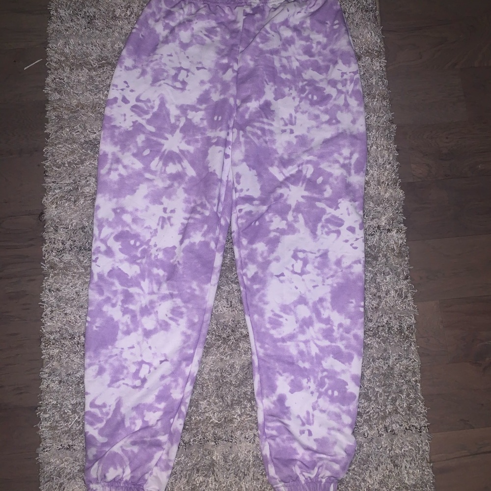 Purple Tie-Dye Joggers